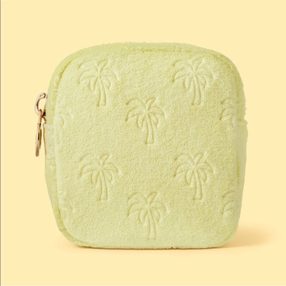 💛🌴 Stoney Clover Lane x Target Yellow Terry Palm Tree Mini Square Pouch 🌴💛